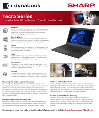 Dynabook Laptops: The Tecra Series