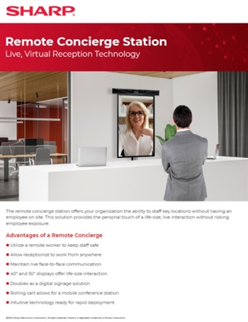 Remote Concierge Station: Live, Virtual Reception Technology