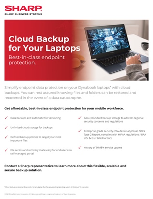 Cloud Backup for Your Laptops