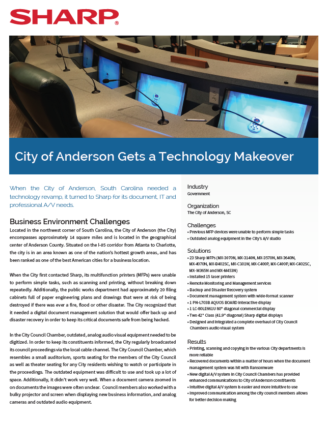 Case Study City of Anderson